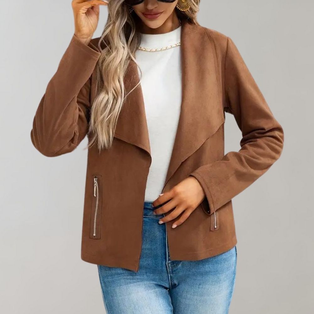 Krohn-e | Stilvolle Wildlederjacke für Frauen, perfekt für den Herbst