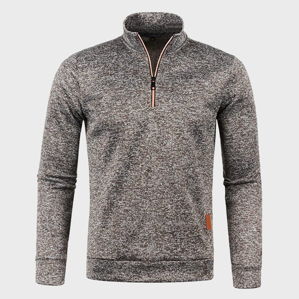 Herren-Pullover mit lässigem 1/4-Reißverschluss