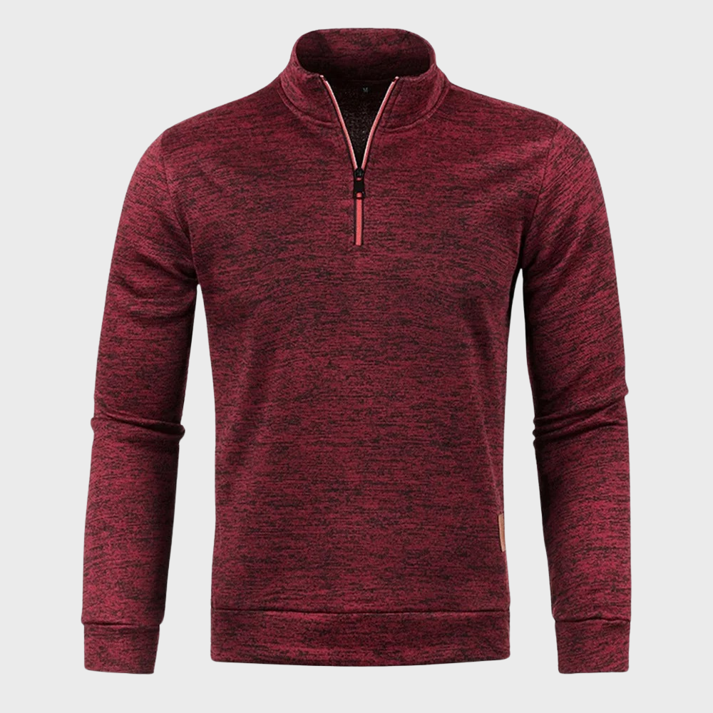 Herren-Pullover mit lässigem 1/4-Reißverschluss