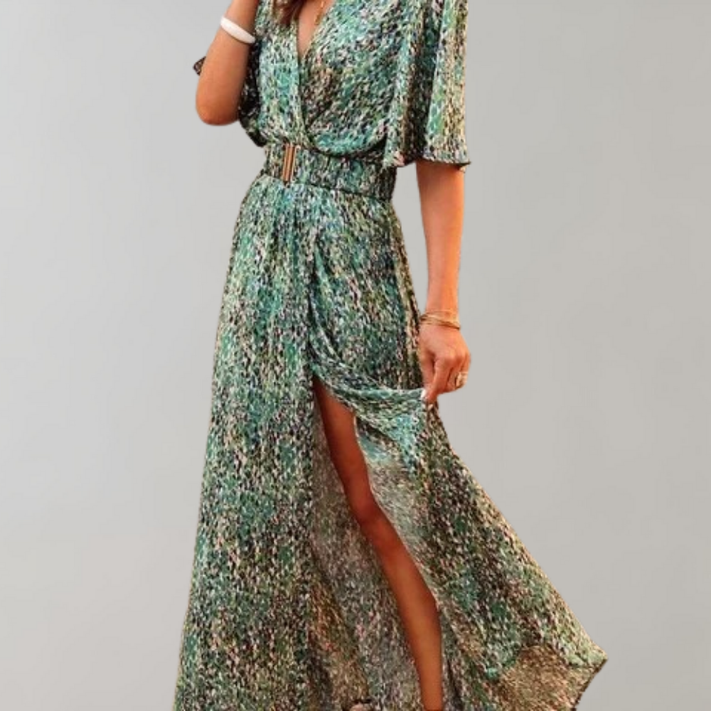 Langes Wickelkleid für den Sommer – Modell Chia