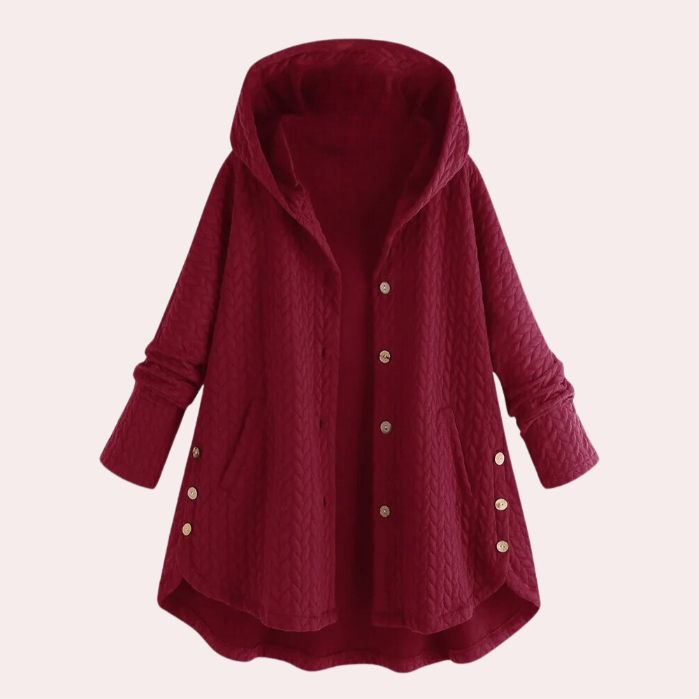 Krohn-e | Wintermantel für Damen mit Kapuze und Knöpfen