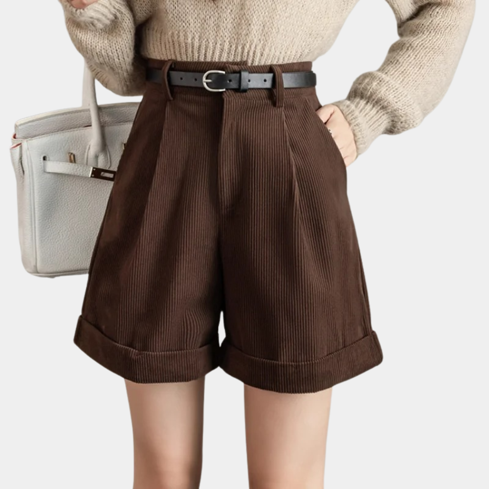 Luxuriöse, bequeme Cordshorts für Damen von Elmeena