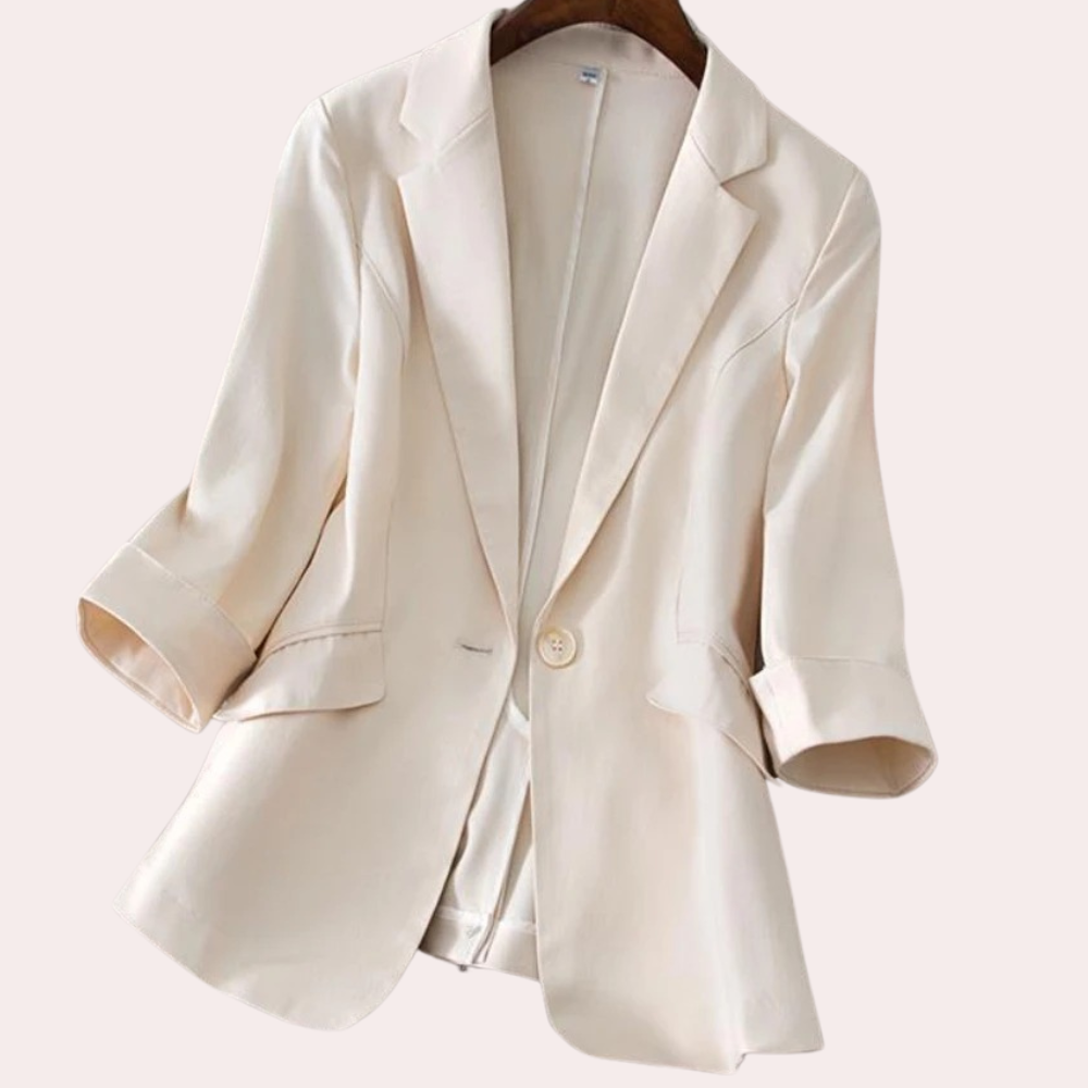 Krohn-e | Blazer mit 3/4 Ärmeln Polyester Elegant und Vielseitig