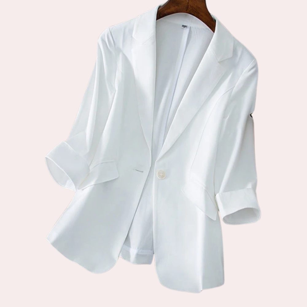 Krohn-e | Blazer mit 3/4 Ärmeln Polyester Elegant und Vielseitig