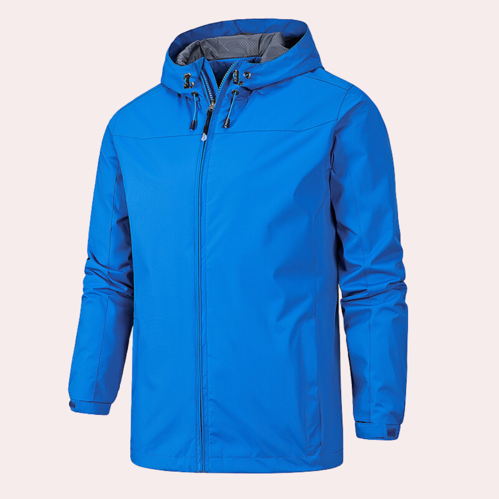 Männerschnittige Hardshell-Jacke mit Kapuze von Gervais