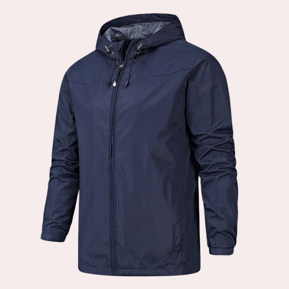 Männerschnittige Hardshell-Jacke mit Kapuze von Gervais