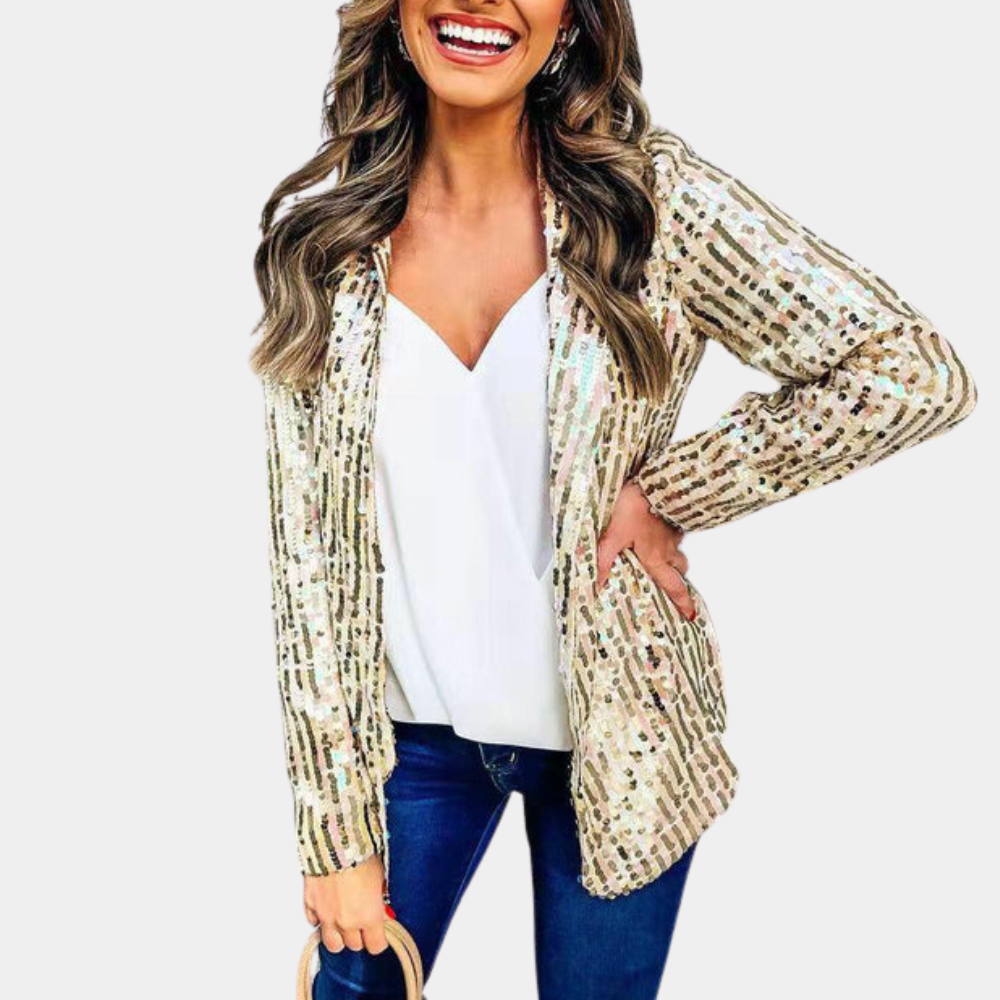 Krohn-e | Stylischer Blazer mit Pailletten für Frauen