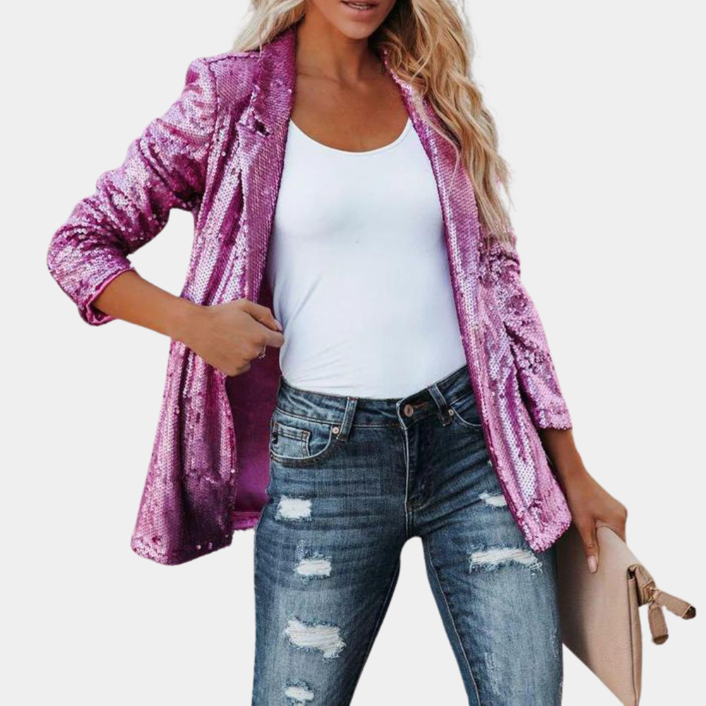 Krohn-e | Stylischer Blazer mit Pailletten für Frauen