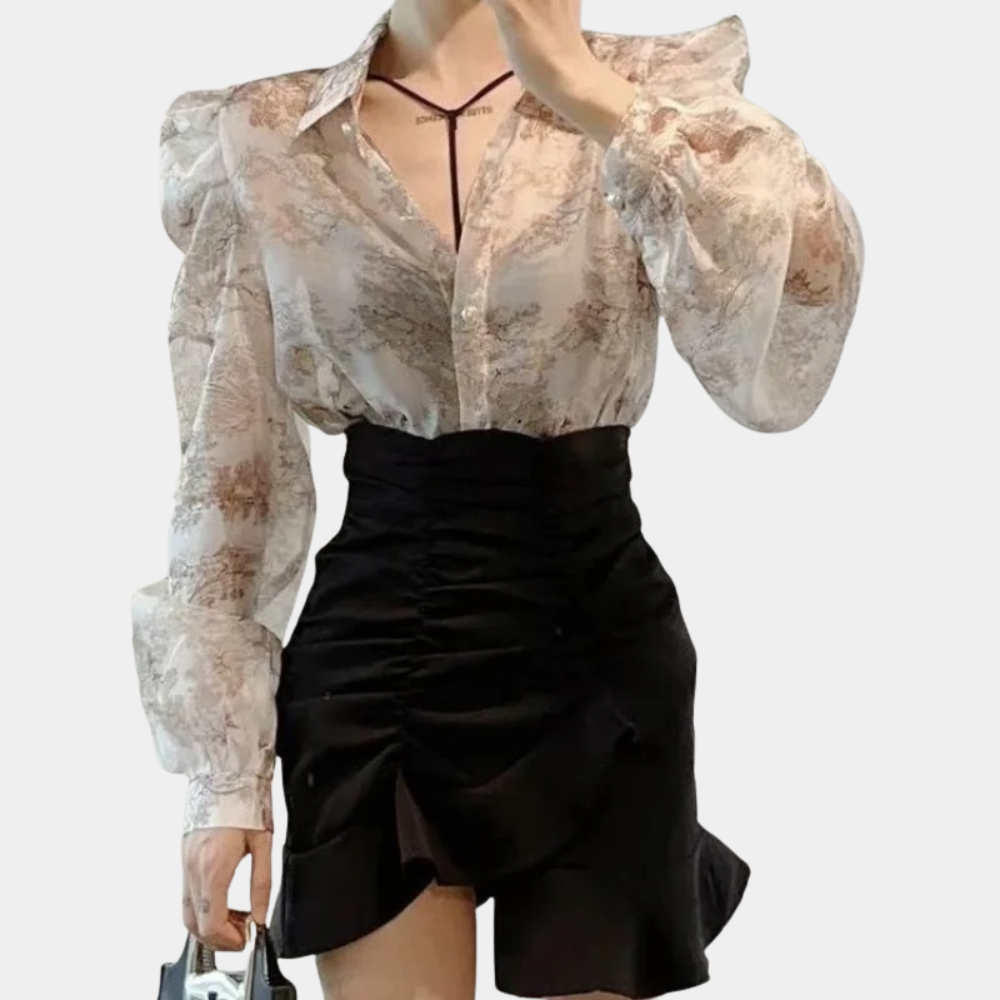 Damenbluse Dorothy: Trendige Puffärmel, stylisches Design