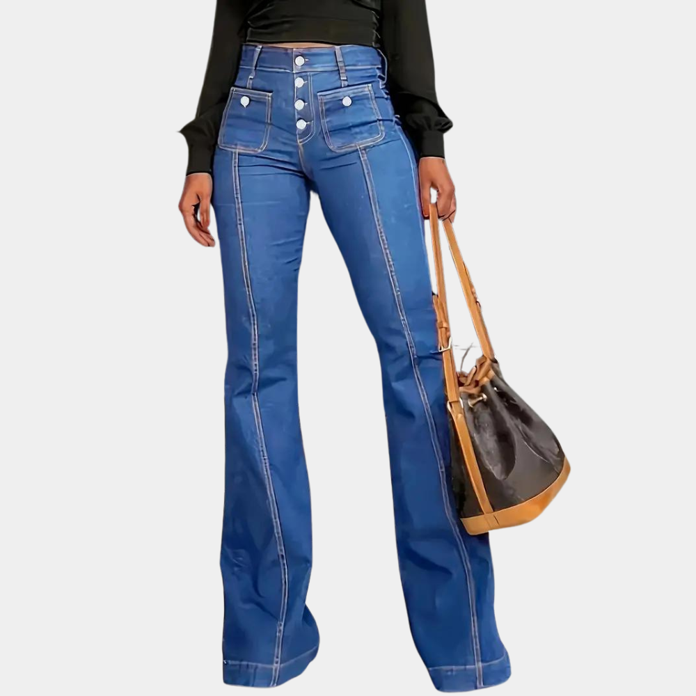 Trendige, bequeme Damen-High-Waist-Hosen von Pazienza - Schick!