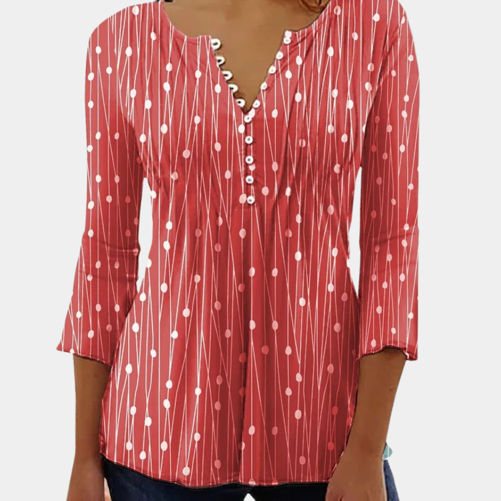 Modische Zara Bluse für Damen mit verspielten Punkten