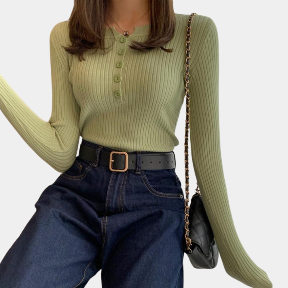 Aijā Damen-Rippenpullover: bequem und dehnbar