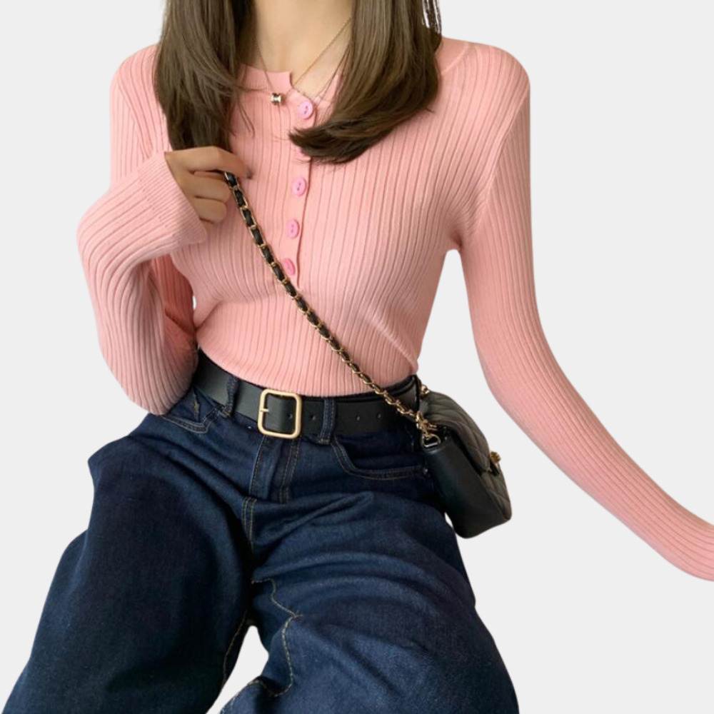 Aijā Damen-Rippenpullover: bequem und dehnbar