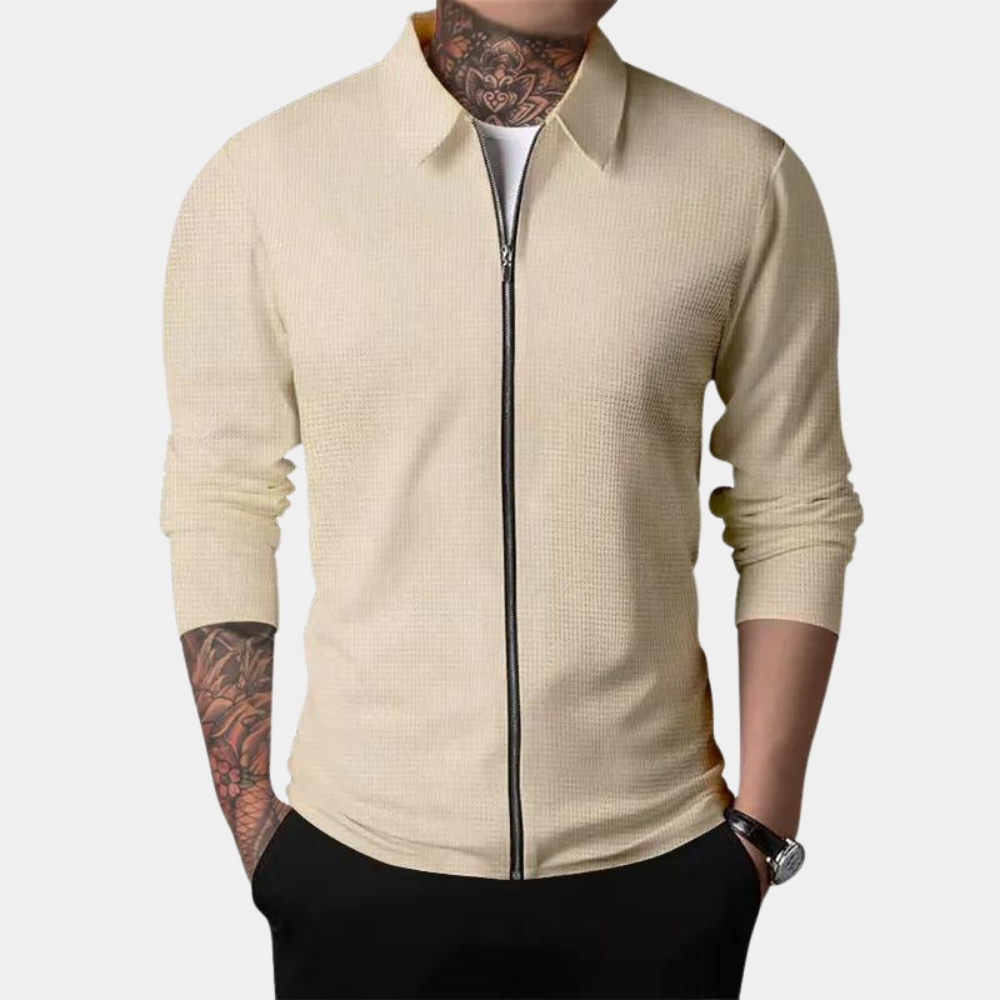 Trendige Herrenjacke mit Reißverschluss für einen stylischen Look