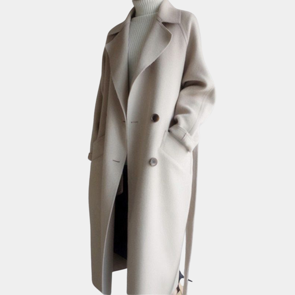 Elegantes langes Damen-Mantel für einen stilvollen Auftritt