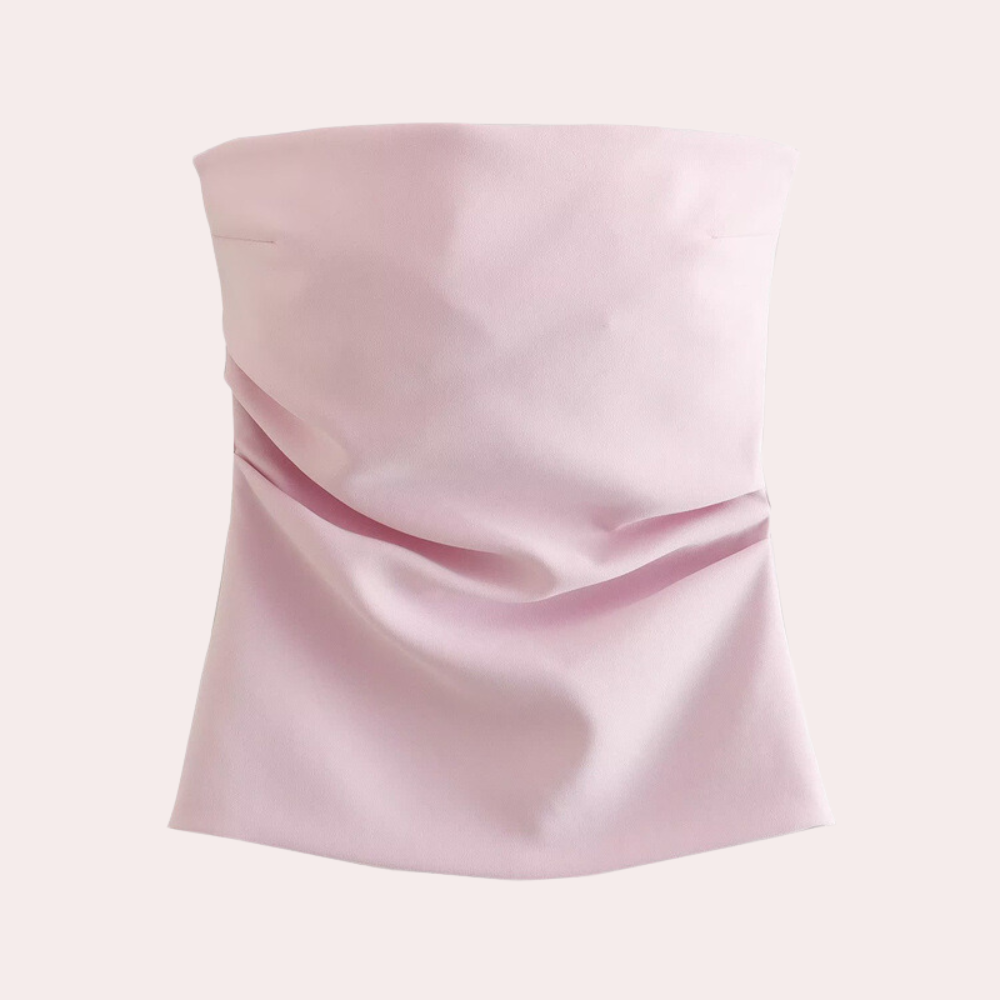 Elegante trägerlose Damenbluse