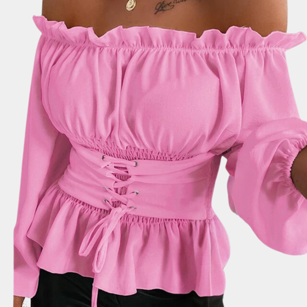 Elegante, schulterfreie Damenbluse