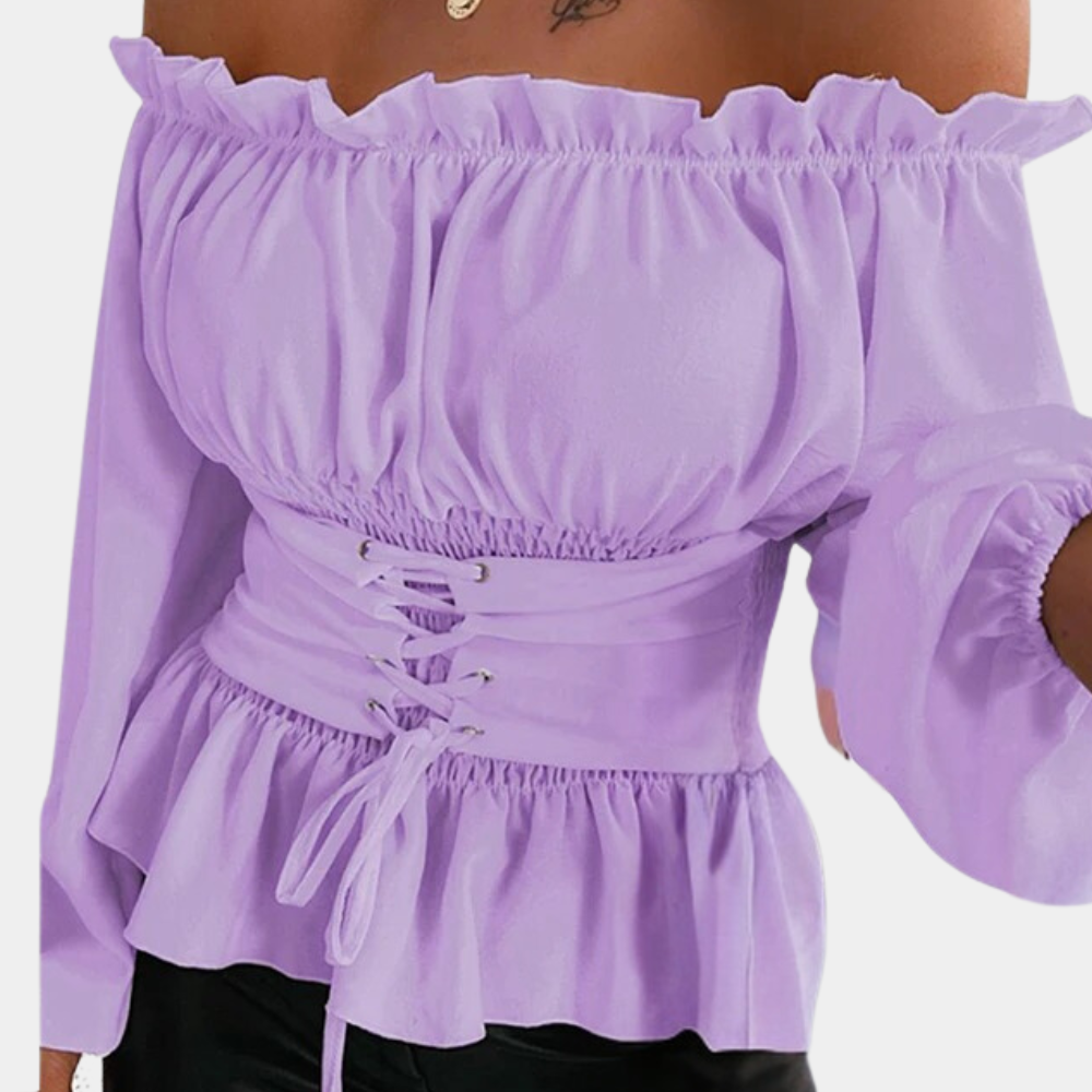 Elegante, schulterfreie Damenbluse