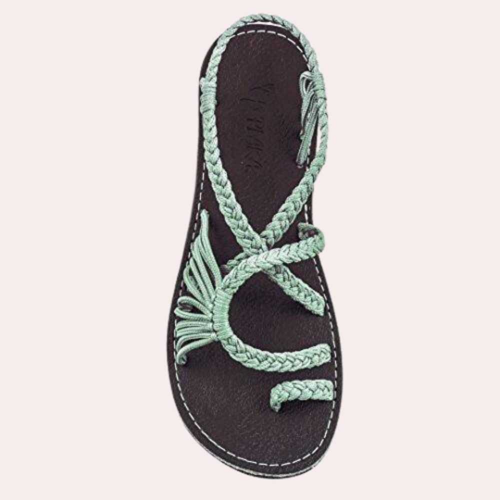 Elegante und lebendige Damen-Strandsandalen