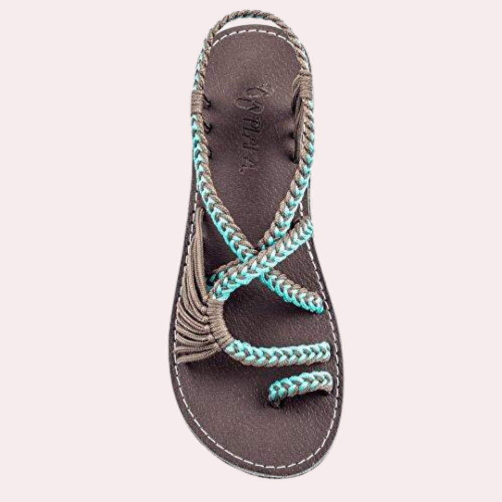 Elegante und lebendige Damen-Strandsandalen