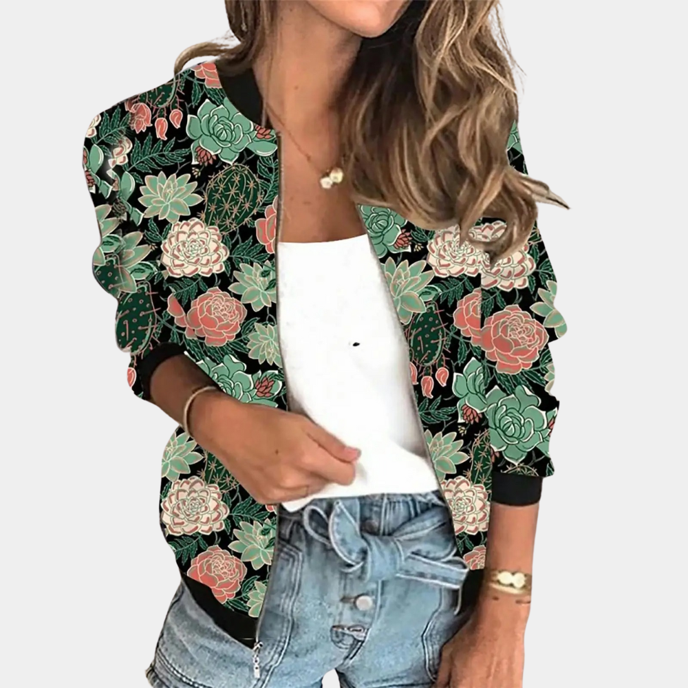 Krohn-e | Herbstjacke mit Druck für Frauen