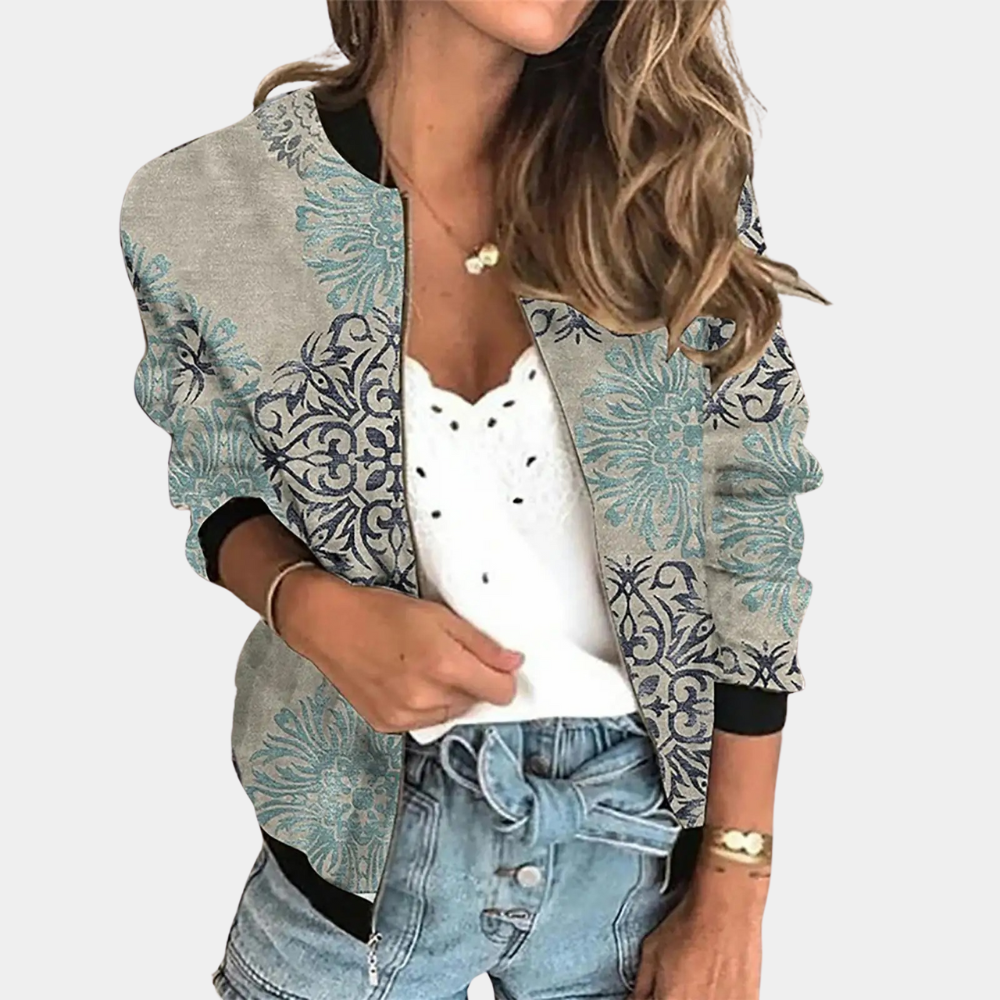 Krohn-e | Herbstjacke mit Druck für Frauen