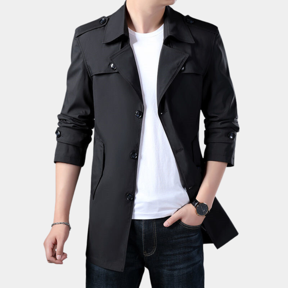 Moderner, klassischer Trenchcoat Gregorio für den eleganten Mann
