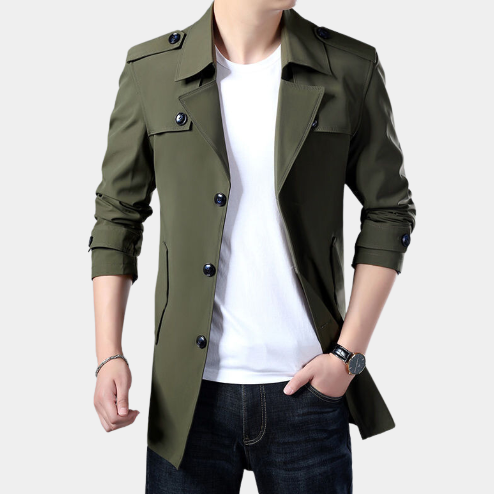 Moderner, klassischer Trenchcoat Gregorio für den eleganten Mann