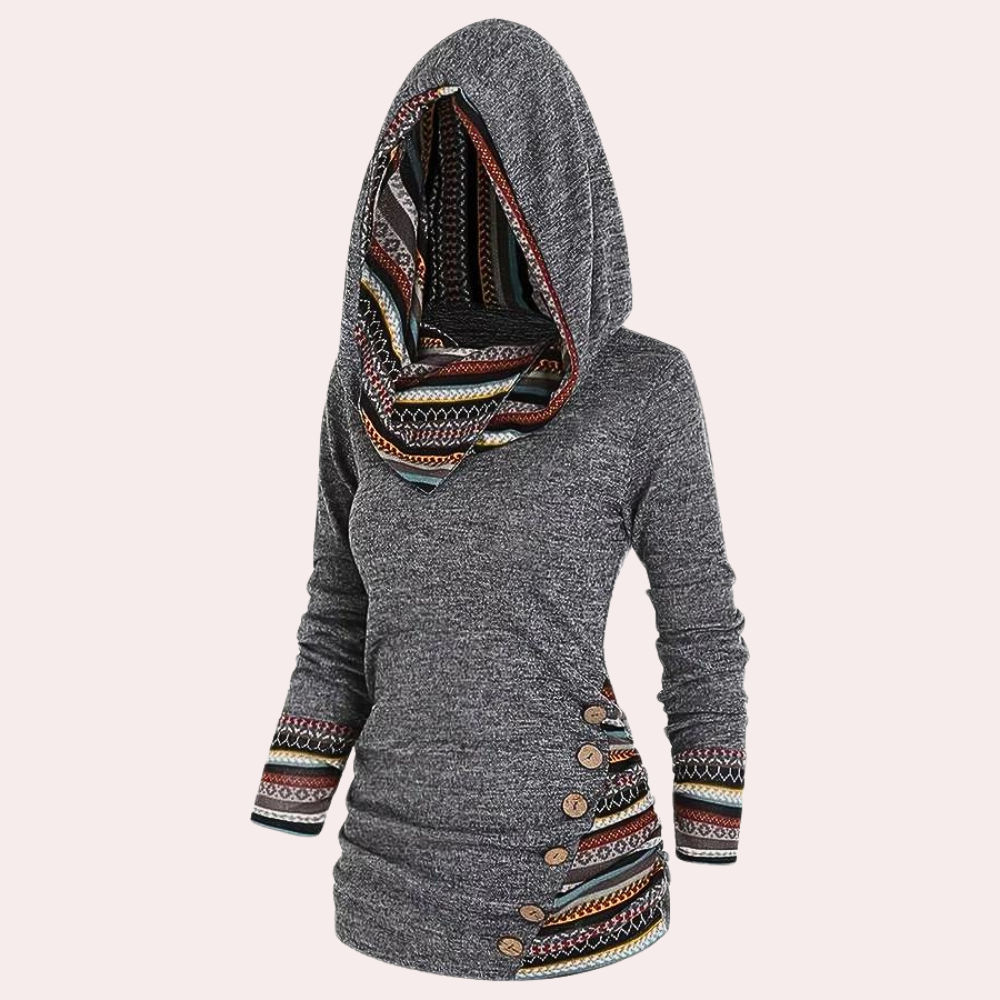 Krohn-e | Stilvoller Herbstkapuzenpullover für Frauen