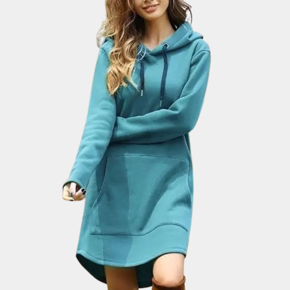 Modischer, langer Kapuzenpullover für Damen: Komfort und Style vereint
