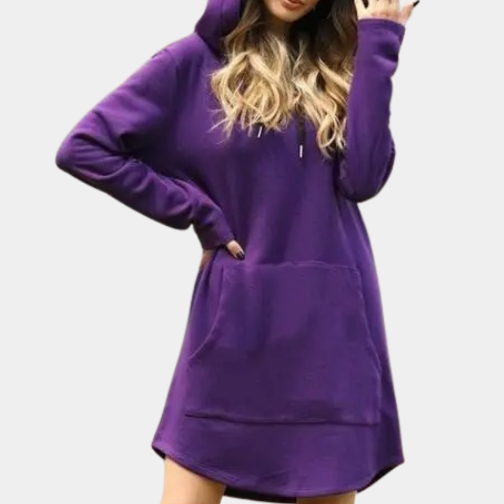 Modischer, langer Kapuzenpullover für Damen: Komfort und Style vereint