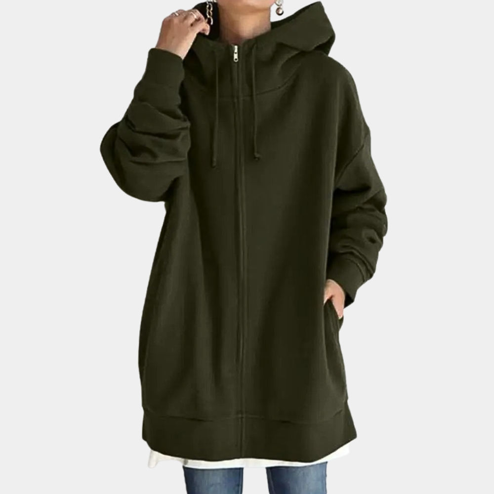 Moderner Damen-Zip-Hoodie für einen stylischen Auftritt