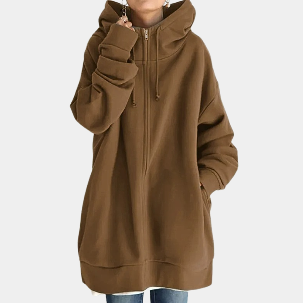 Moderner Damen-Zip-Hoodie für einen stylischen Auftritt