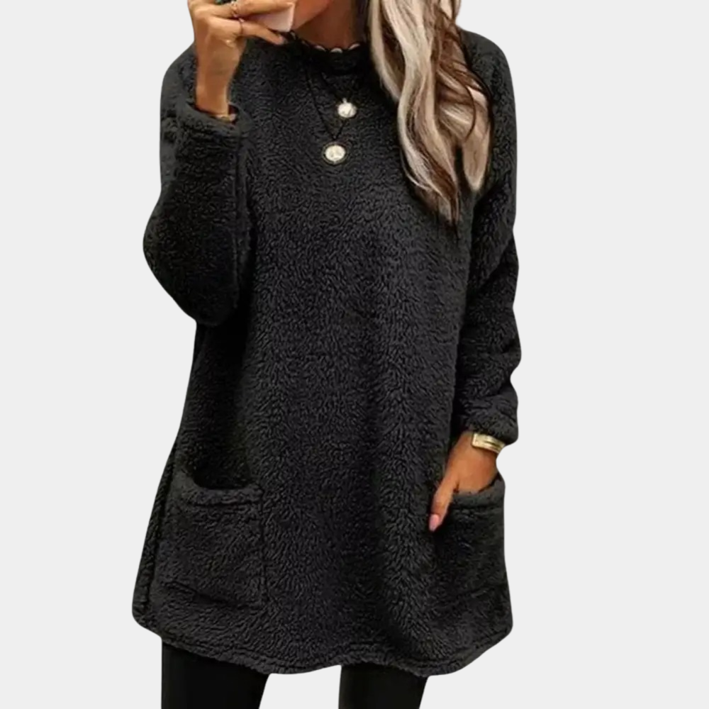 Krohn-e | Teddy Tunika mit Taschen Polyester Weich und Warm