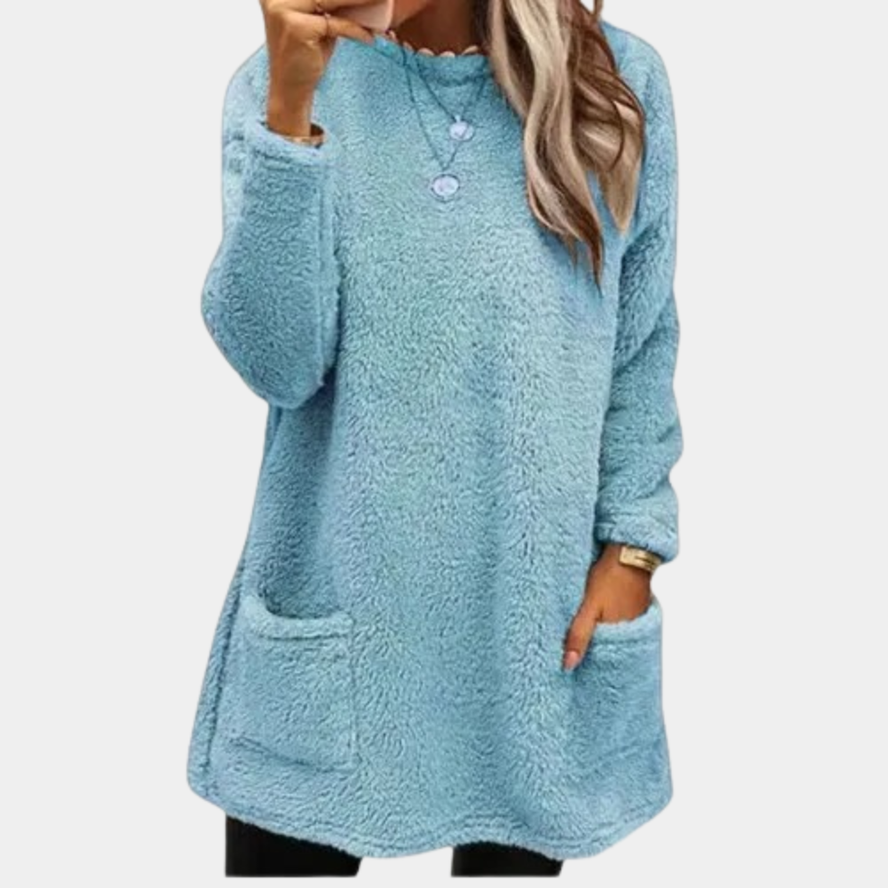 Krohn-e | Teddy Tunika mit Taschen Polyester Weich und Warm