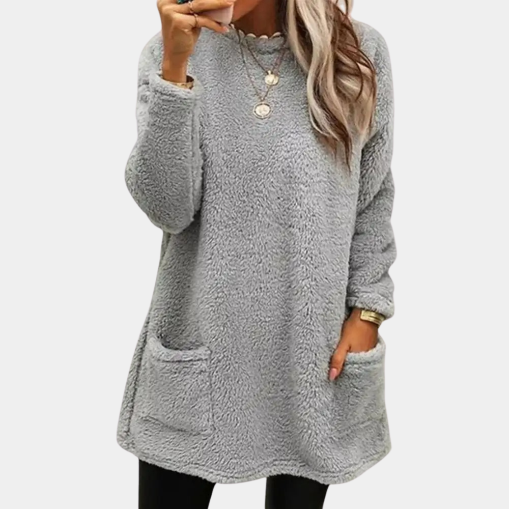 Krohn-e | Teddy Tunika mit Taschen Polyester Weich und Warm