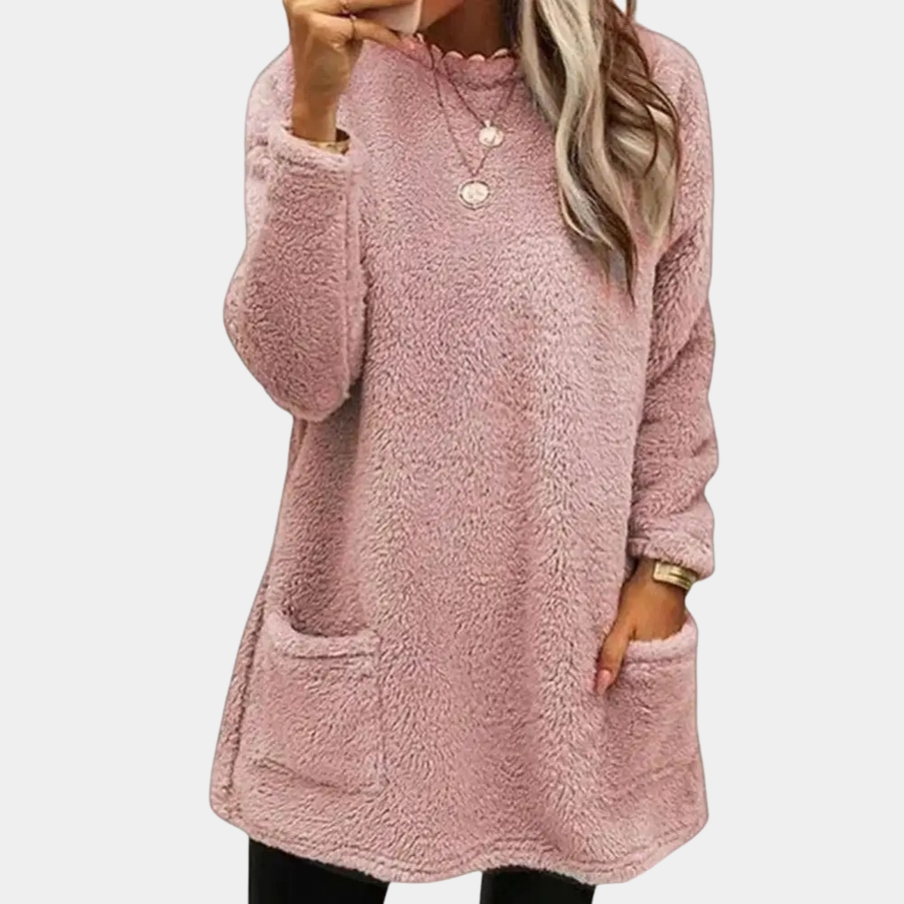 Krohn-e | Teddy Tunika mit Taschen Polyester Weich und Warm