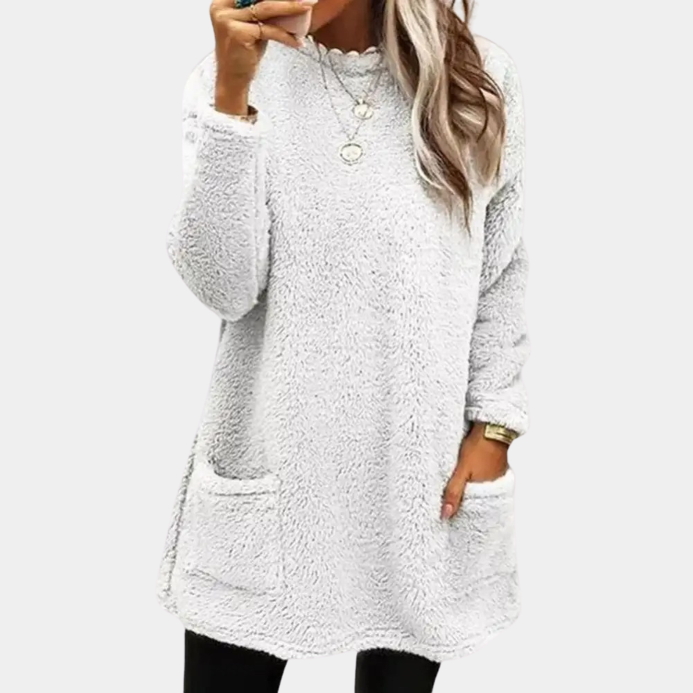 Krohn-e | Teddy Tunika mit Taschen Polyester Weich und Warm