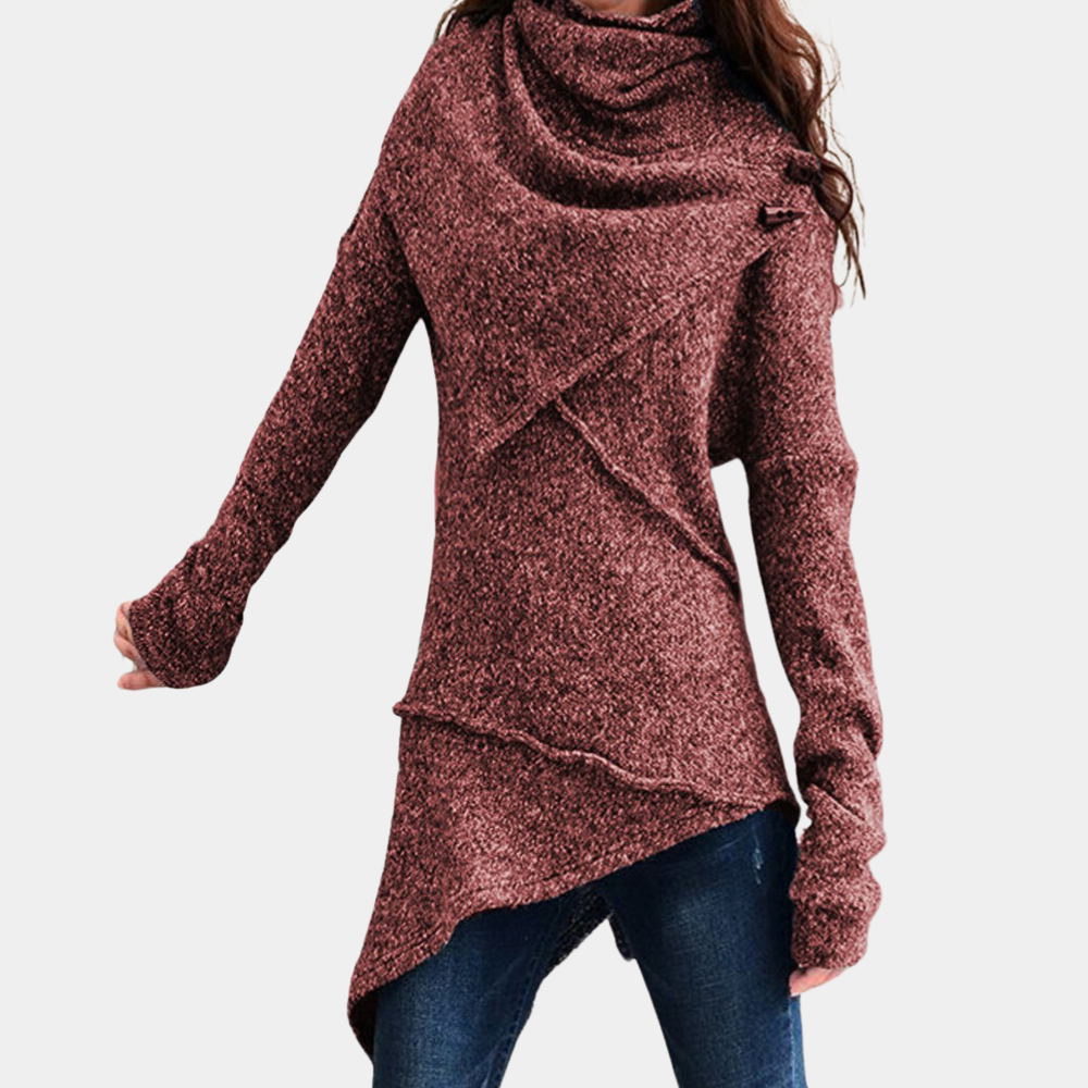 Elegantes asymmetrisches Damen-Strickjäckchen Lola
