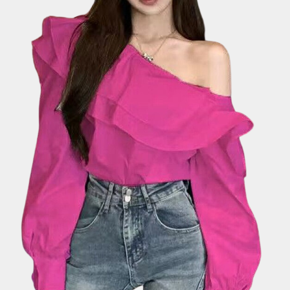 Damenbluse Alena: stilvoller Off-Shoulder-Schnitt