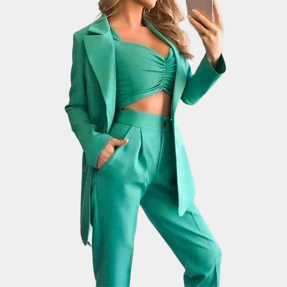 Raffiniertes 3-teiliges Blazer-Set von Mela: elegant und luxuriös