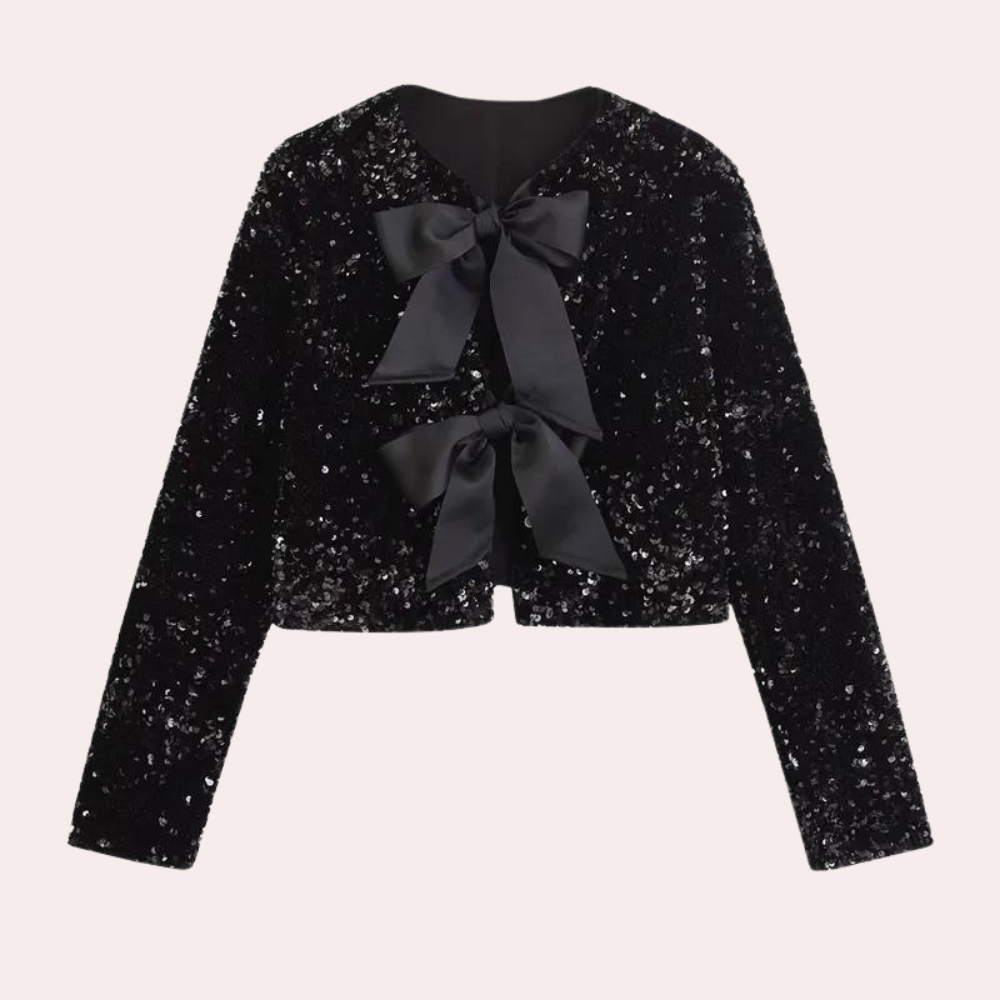 Frauenjacke mit glamourösen Pailletten