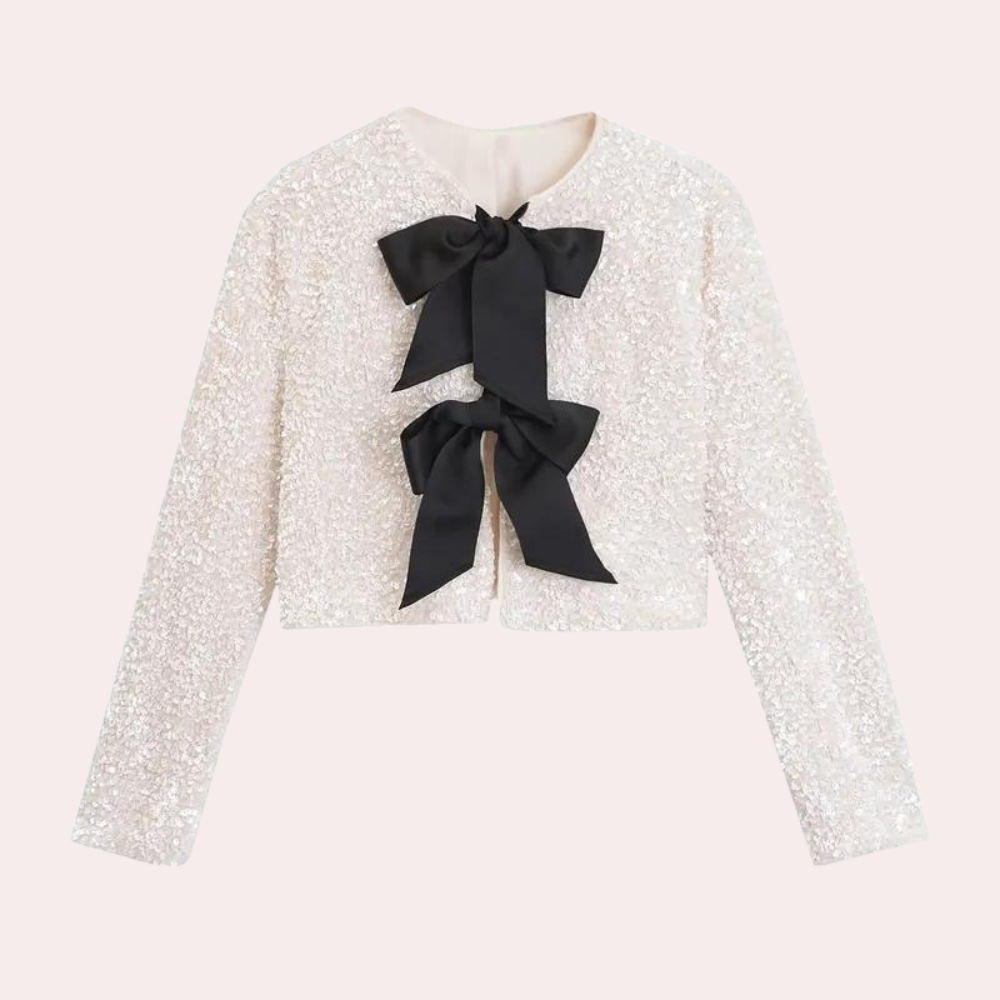 Frauenjacke mit glamourösen Pailletten