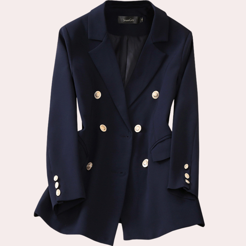 Krohn-e | Blazer mit Doppelknopfverschluss Strukturiert Passform Zeitloses Design