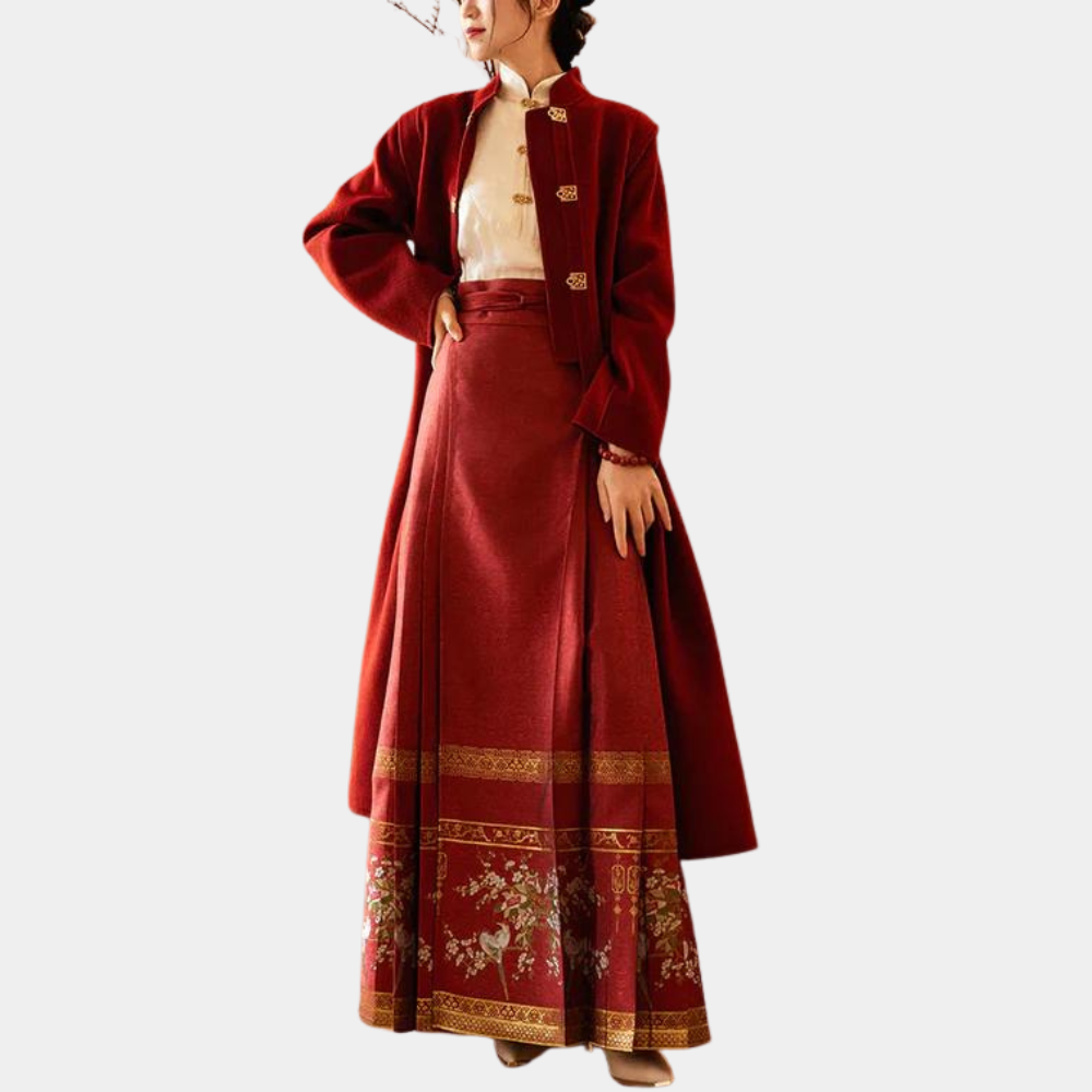 Raffinierter, langer Damenmantel für einen eleganten Look