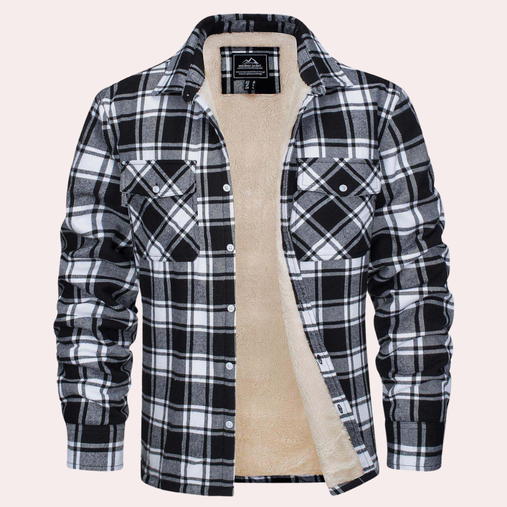 Trendige Herrenjacke im karierten Design