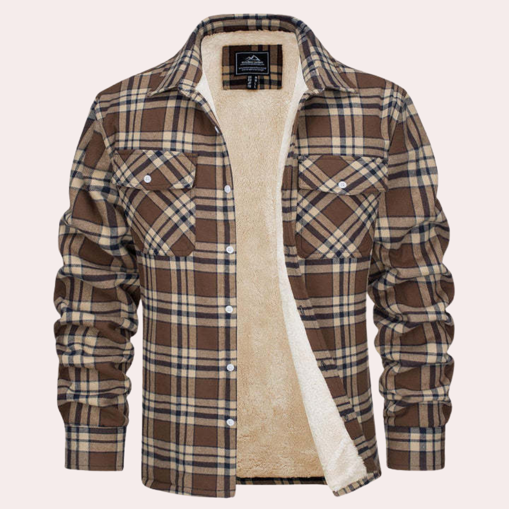Trendige Herrenjacke im karierten Design