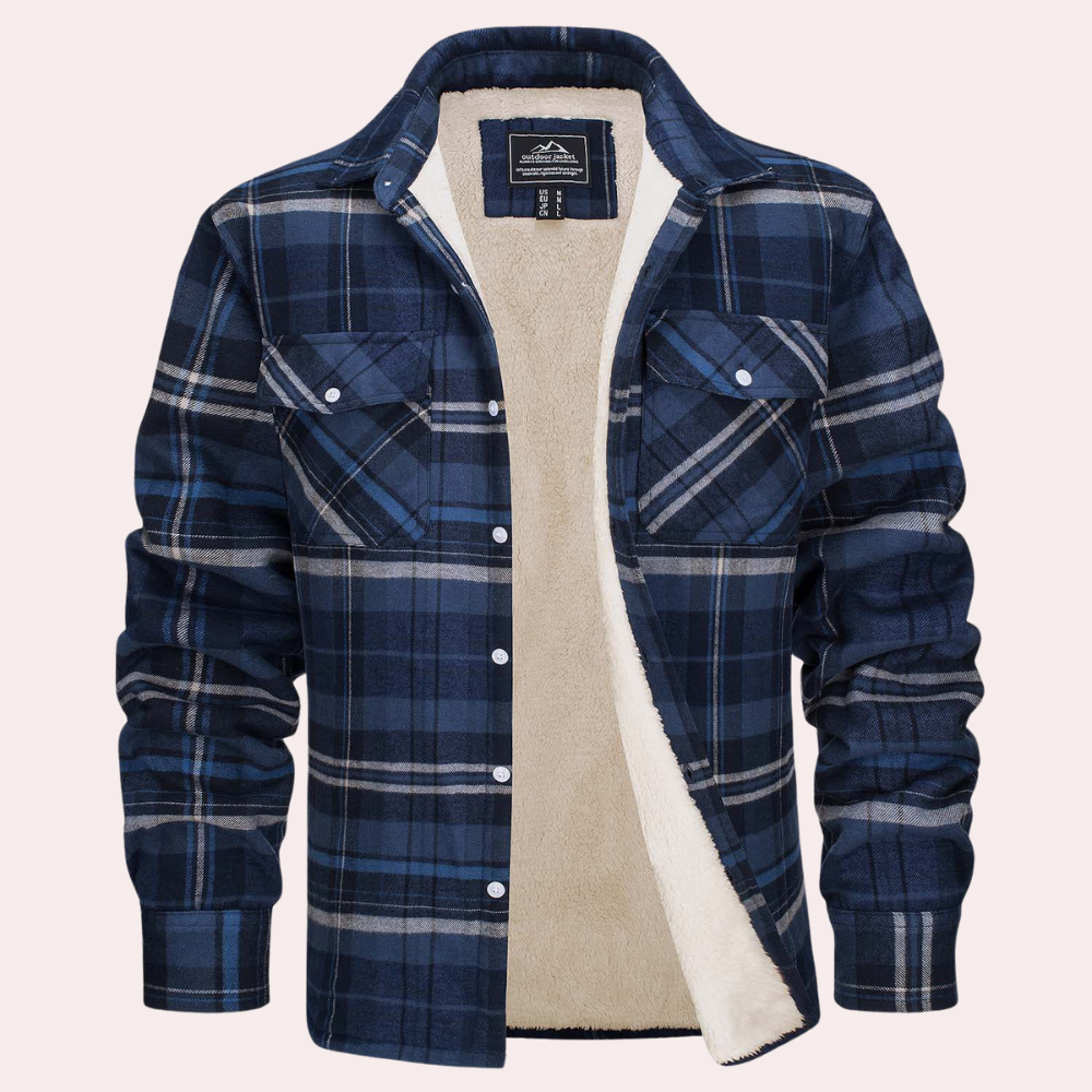 Trendige Herrenjacke im karierten Design