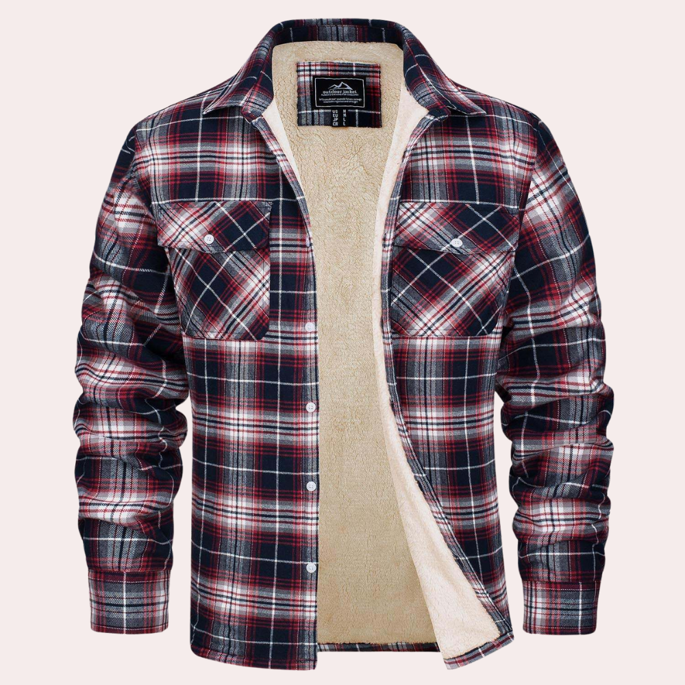 Trendige Herrenjacke im karierten Design