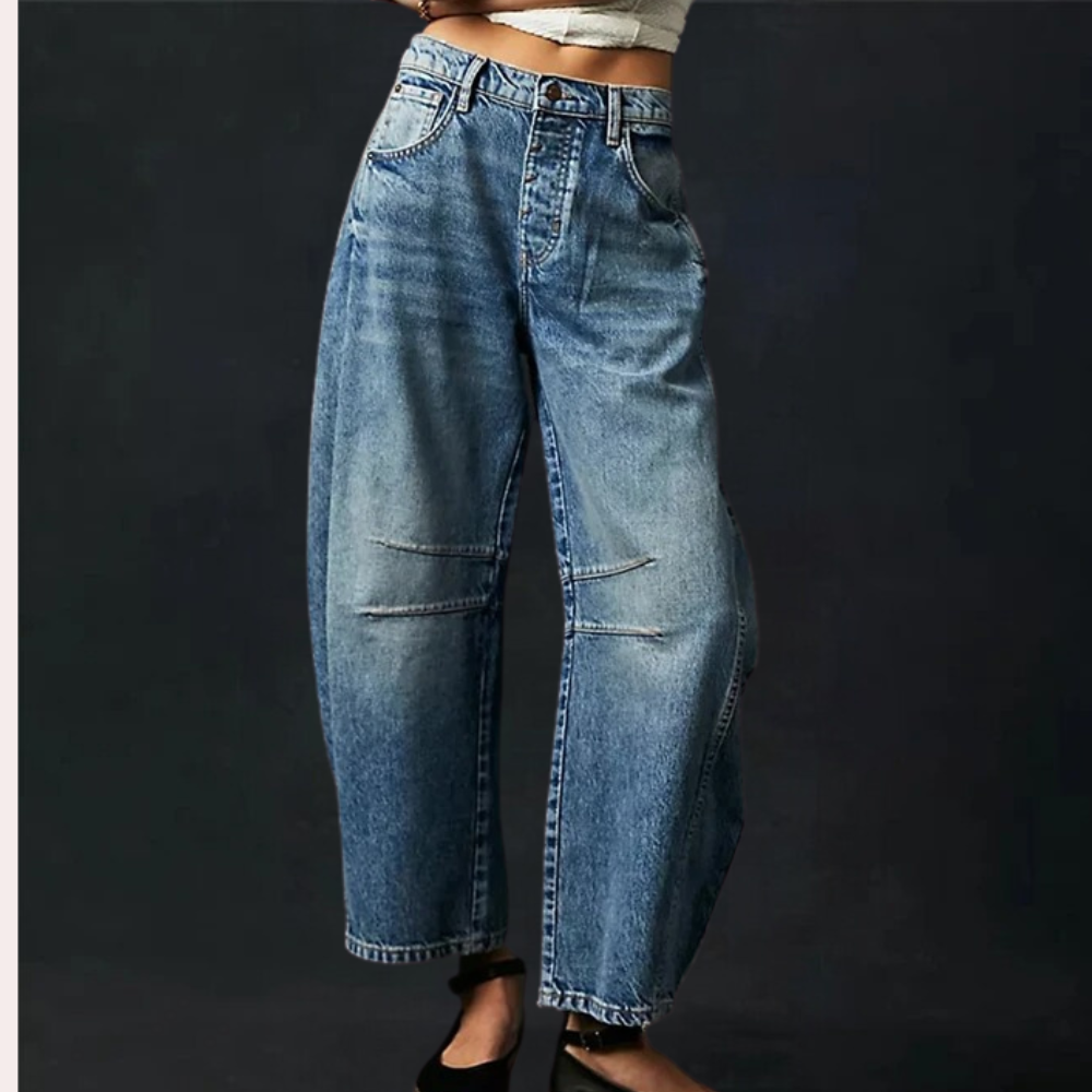 Damen-Cropped Jeans im lässigen Schnitt